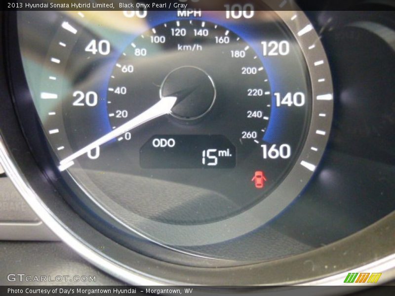 Black Onyx Pearl / Gray 2013 Hyundai Sonata Hybrid Limited
