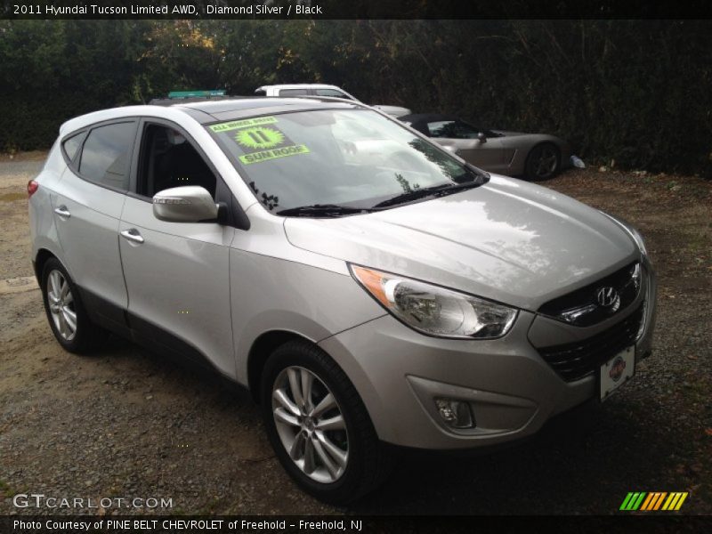 Diamond Silver / Black 2011 Hyundai Tucson Limited AWD