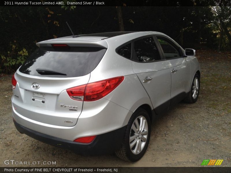 Diamond Silver / Black 2011 Hyundai Tucson Limited AWD