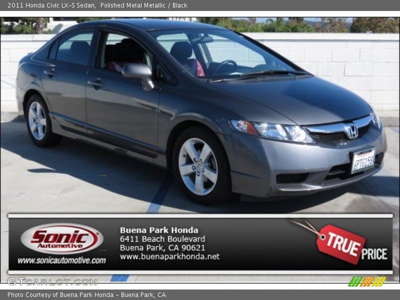 Polished Metal Metallic / Black 2011 Honda Civic LX-S Sedan