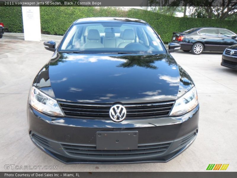 Black / Cornsilk Beige 2011 Volkswagen Jetta SE Sedan