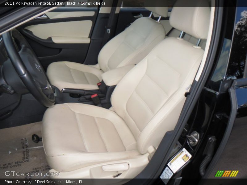 Black / Cornsilk Beige 2011 Volkswagen Jetta SE Sedan