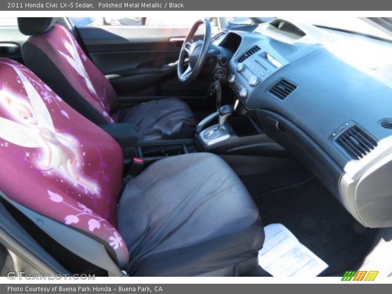 Polished Metal Metallic / Black 2011 Honda Civic LX-S Sedan