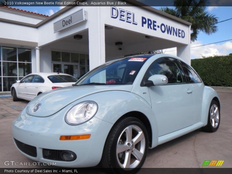 Aquarius Blue / Black 2010 Volkswagen New Beetle Final Edition Coupe