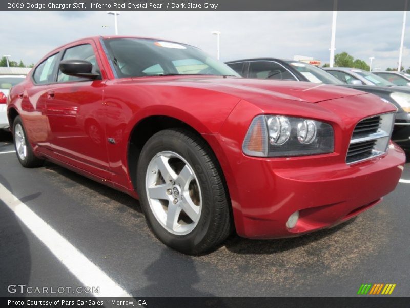 Inferno Red Crystal Pearl / Dark Slate Gray 2009 Dodge Charger SXT