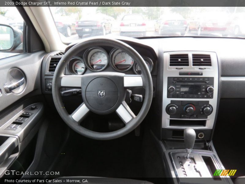 Inferno Red Crystal Pearl / Dark Slate Gray 2009 Dodge Charger SXT