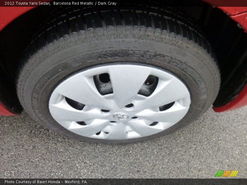 Barcelona Red Metallic / Dark Gray 2012 Toyota Yaris Sedan