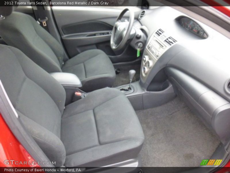 Barcelona Red Metallic / Dark Gray 2012 Toyota Yaris Sedan