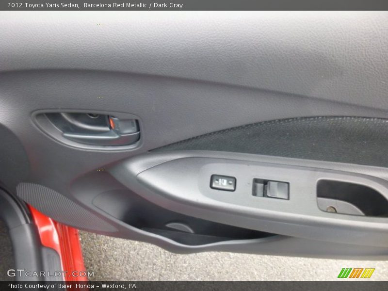 Barcelona Red Metallic / Dark Gray 2012 Toyota Yaris Sedan