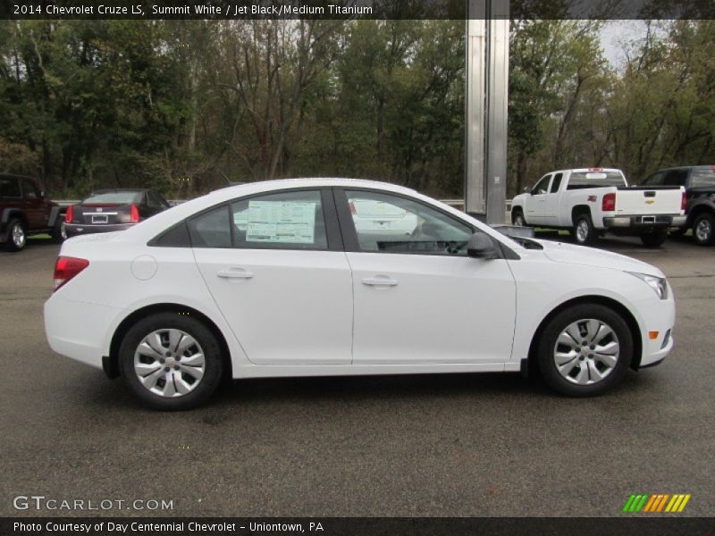 Summit White / Jet Black/Medium Titanium 2014 Chevrolet Cruze LS