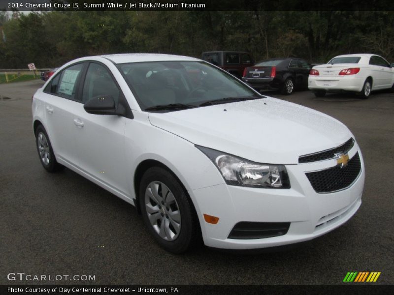 Summit White / Jet Black/Medium Titanium 2014 Chevrolet Cruze LS