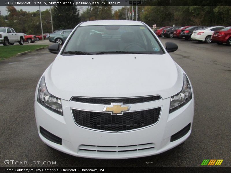 Summit White / Jet Black/Medium Titanium 2014 Chevrolet Cruze LS