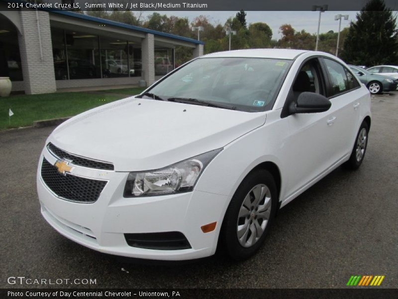 Summit White / Jet Black/Medium Titanium 2014 Chevrolet Cruze LS