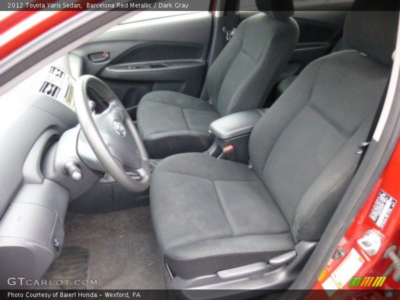 Barcelona Red Metallic / Dark Gray 2012 Toyota Yaris Sedan