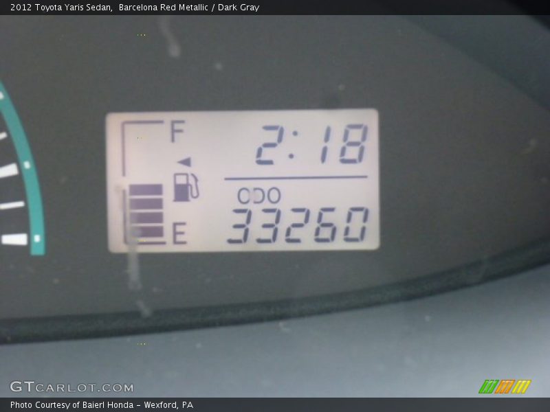 Barcelona Red Metallic / Dark Gray 2012 Toyota Yaris Sedan