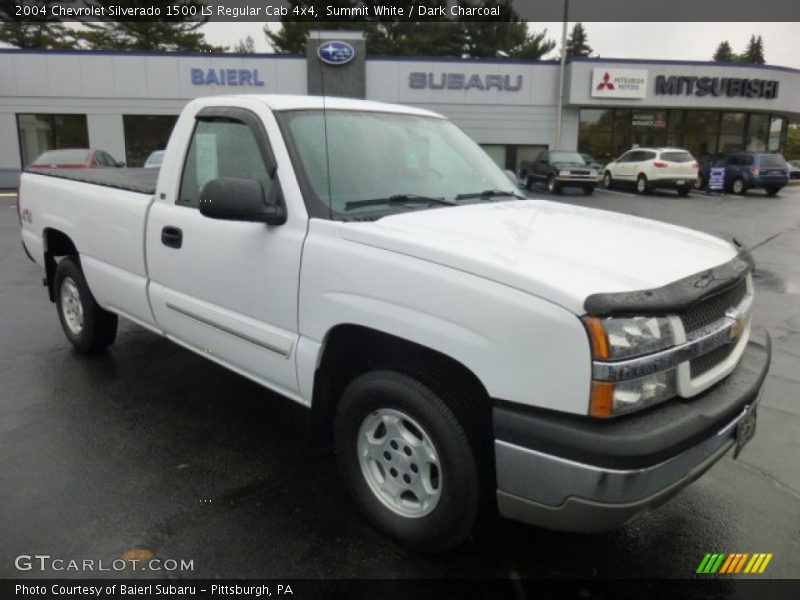 Summit White / Dark Charcoal 2004 Chevrolet Silverado 1500 LS Regular Cab 4x4