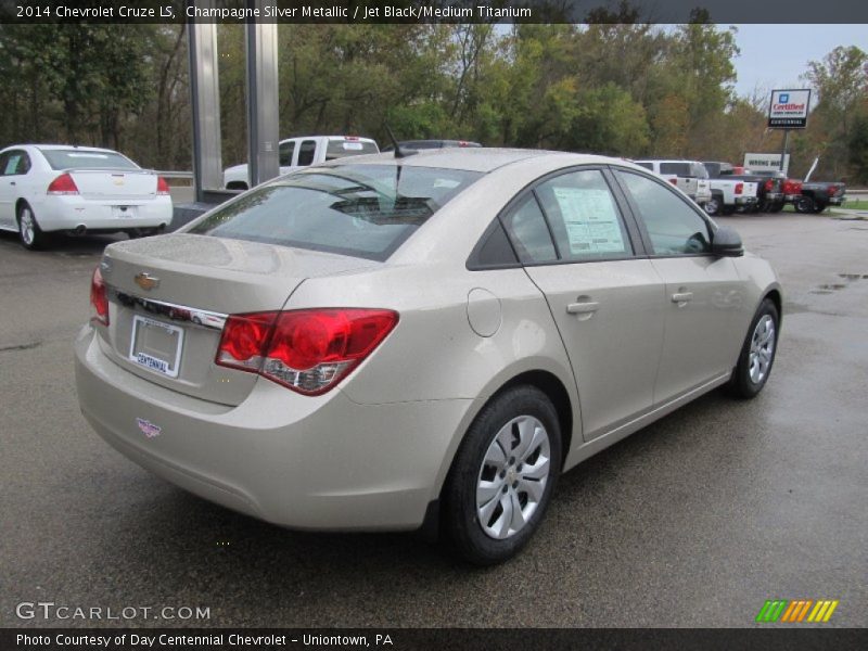 Champagne Silver Metallic / Jet Black/Medium Titanium 2014 Chevrolet Cruze LS