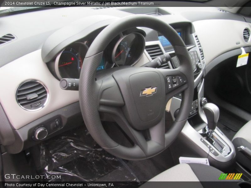 Champagne Silver Metallic / Jet Black/Medium Titanium 2014 Chevrolet Cruze LS
