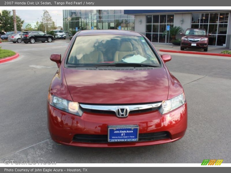 Tango Red Pearl / Ivory 2007 Honda Civic LX Sedan