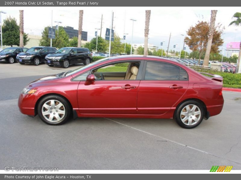 Tango Red Pearl / Ivory 2007 Honda Civic LX Sedan