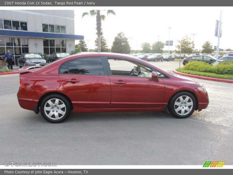 Tango Red Pearl / Ivory 2007 Honda Civic LX Sedan