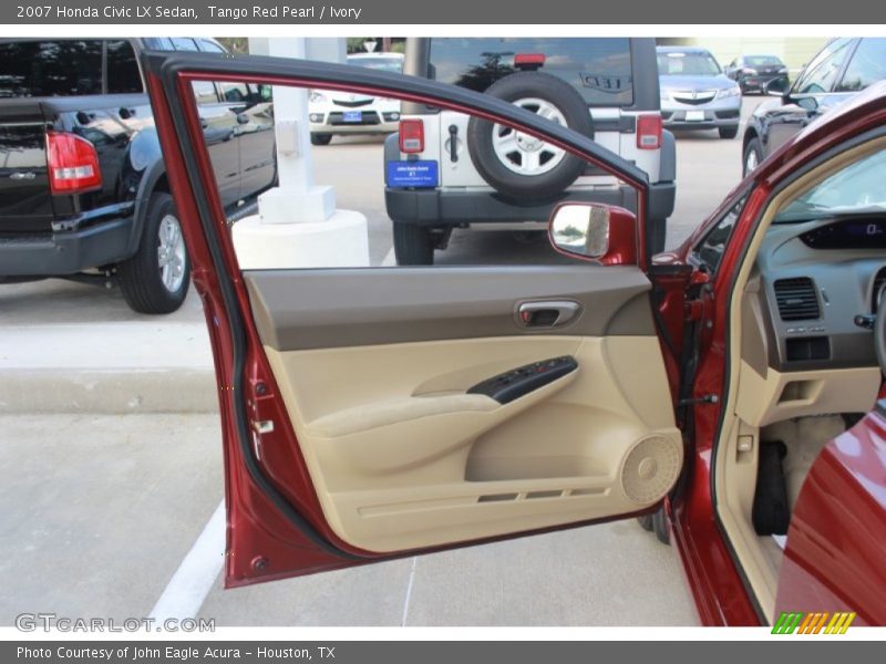 Tango Red Pearl / Ivory 2007 Honda Civic LX Sedan