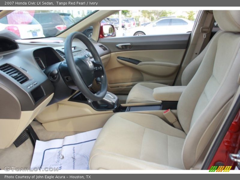 Tango Red Pearl / Ivory 2007 Honda Civic LX Sedan