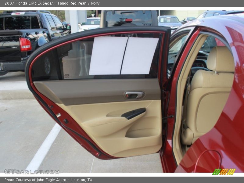 Tango Red Pearl / Ivory 2007 Honda Civic LX Sedan