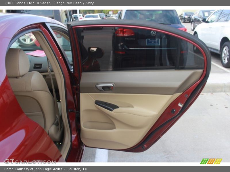 Tango Red Pearl / Ivory 2007 Honda Civic LX Sedan