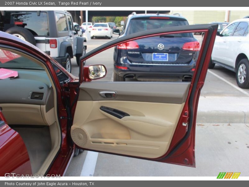 Tango Red Pearl / Ivory 2007 Honda Civic LX Sedan