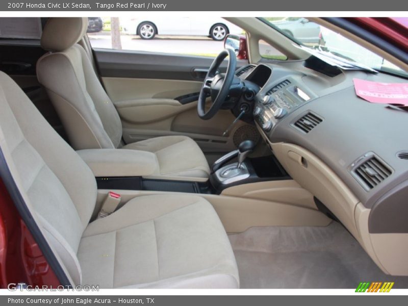 Tango Red Pearl / Ivory 2007 Honda Civic LX Sedan