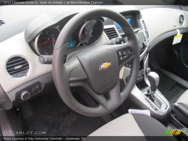Silver Ice Metallic / Jet Black/Medium Titanium 2014 Chevrolet Cruze LS