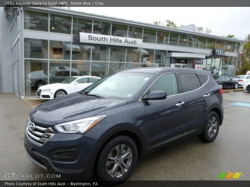 Marlin Blue / Gray 2013 Hyundai Santa Fe Sport AWD