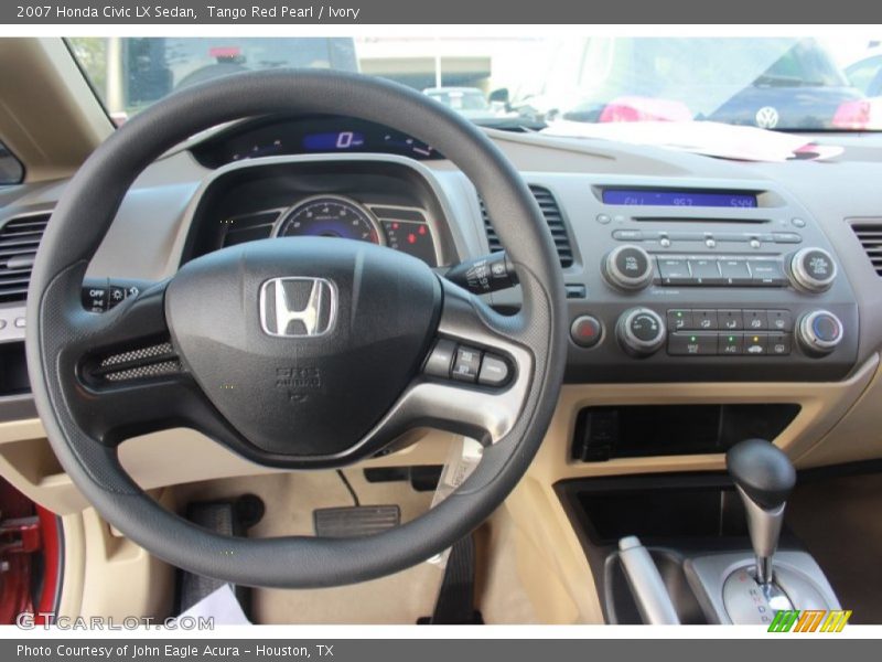 Tango Red Pearl / Ivory 2007 Honda Civic LX Sedan