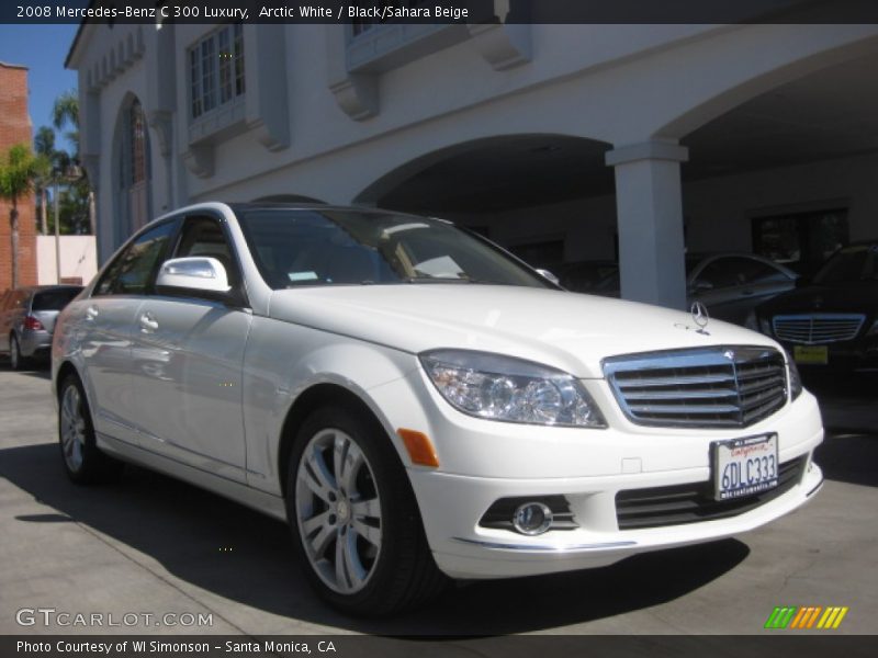 Arctic White / Black/Sahara Beige 2008 Mercedes-Benz C 300 Luxury