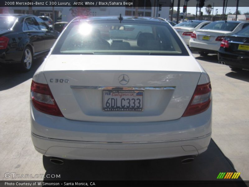 Arctic White / Black/Sahara Beige 2008 Mercedes-Benz C 300 Luxury