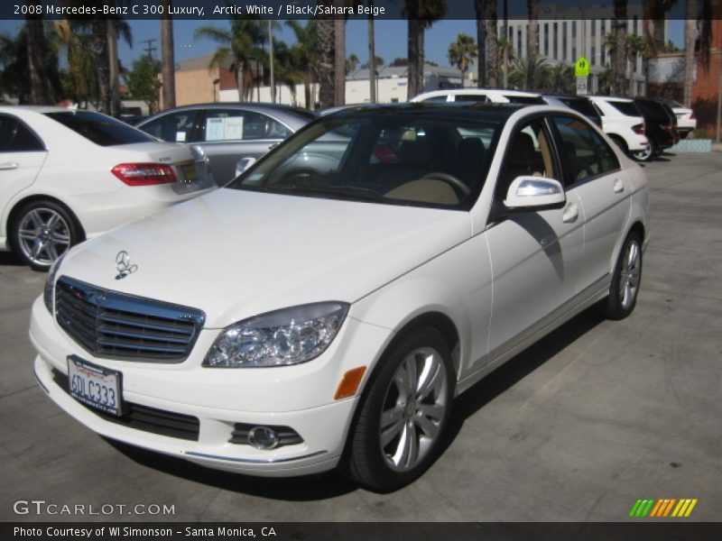Arctic White / Black/Sahara Beige 2008 Mercedes-Benz C 300 Luxury