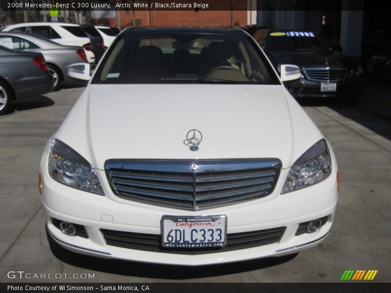 Arctic White / Black/Sahara Beige 2008 Mercedes-Benz C 300 Luxury