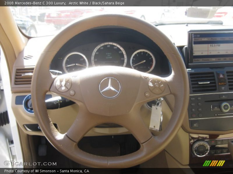 Arctic White / Black/Sahara Beige 2008 Mercedes-Benz C 300 Luxury