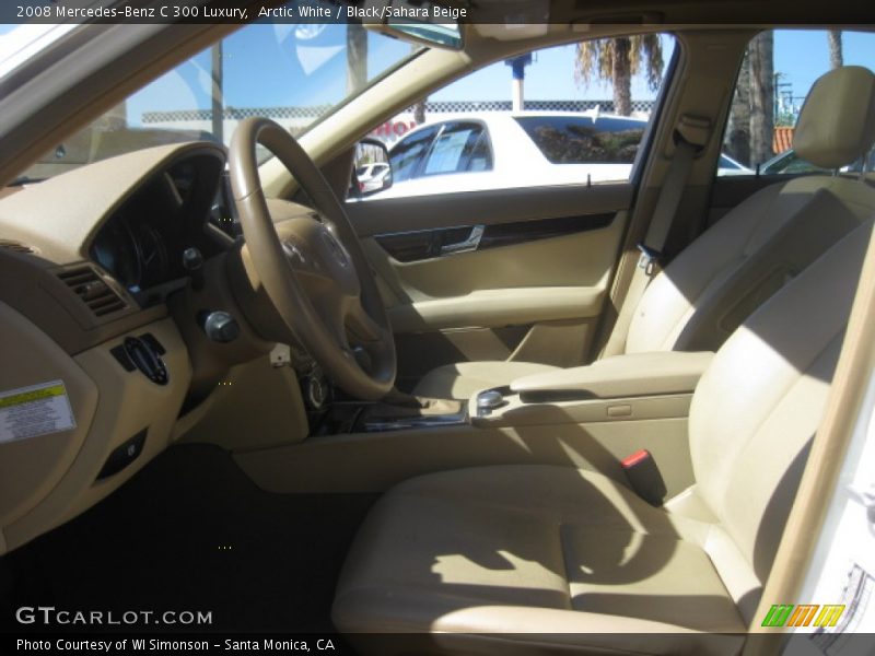Arctic White / Black/Sahara Beige 2008 Mercedes-Benz C 300 Luxury