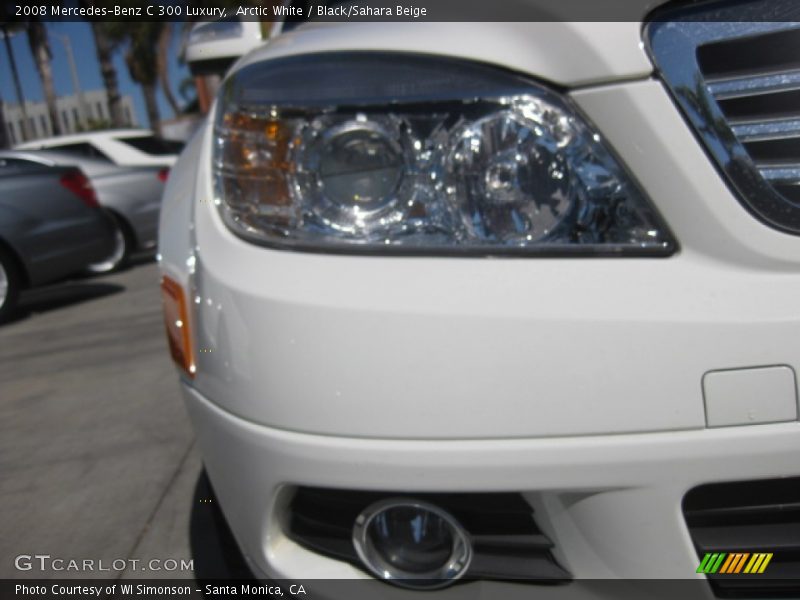 Arctic White / Black/Sahara Beige 2008 Mercedes-Benz C 300 Luxury