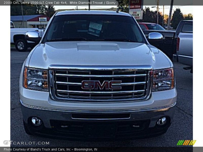 White Diamond Tricoat / Ebony 2009 GMC Sierra 1500 SLT Crew Cab 4x4