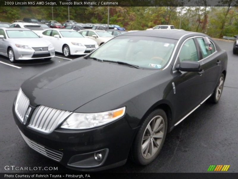 Tuxedo Black Metallic / Cashmere 2009 Lincoln MKS AWD Sedan