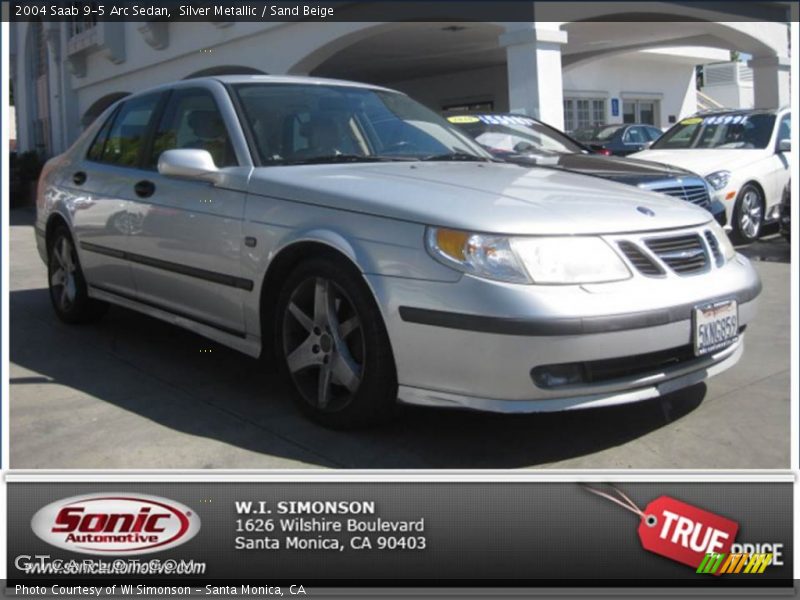 Silver Metallic / Sand Beige 2004 Saab 9-5 Arc Sedan