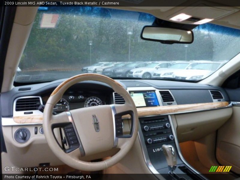 Tuxedo Black Metallic / Cashmere 2009 Lincoln MKS AWD Sedan
