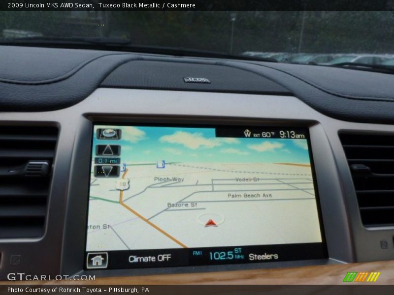 Tuxedo Black Metallic / Cashmere 2009 Lincoln MKS AWD Sedan