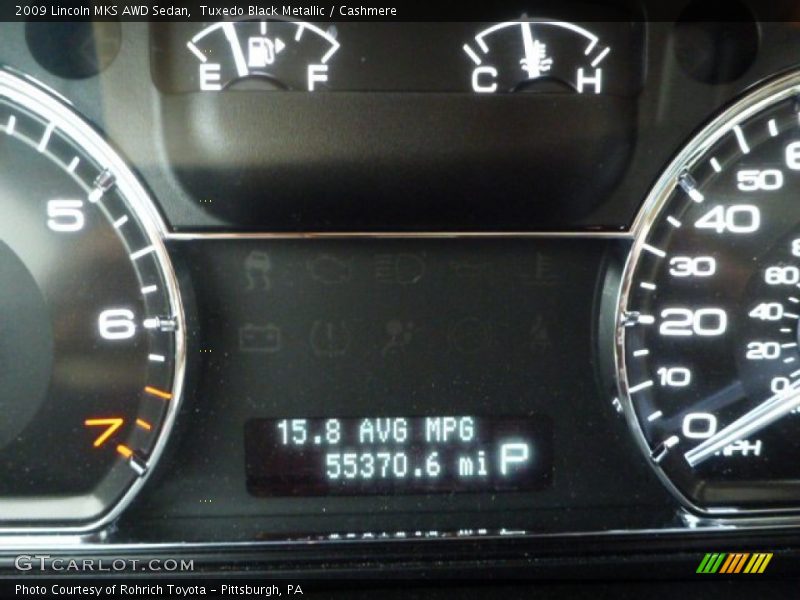 Tuxedo Black Metallic / Cashmere 2009 Lincoln MKS AWD Sedan