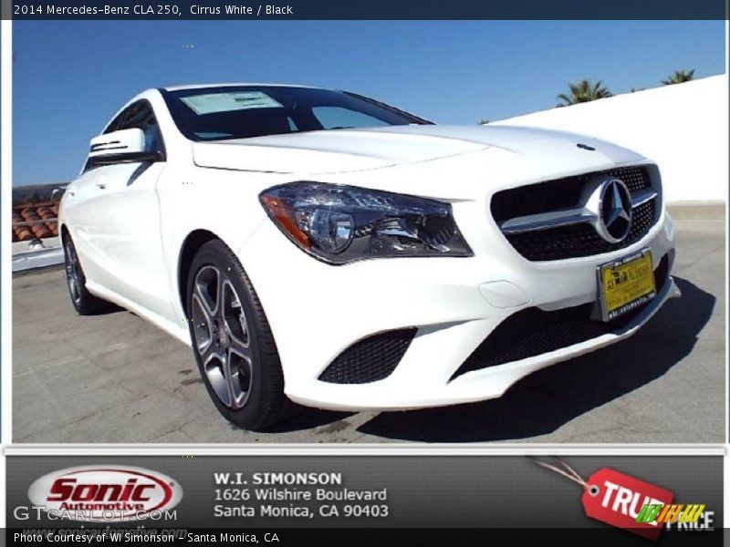 Cirrus White / Black 2014 Mercedes-Benz CLA 250