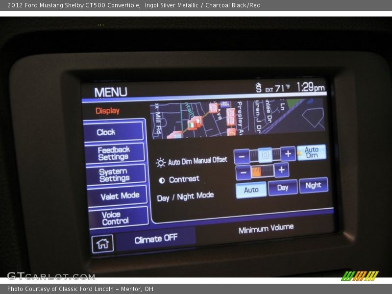 Controls of 2012 Mustang Shelby GT500 Convertible
