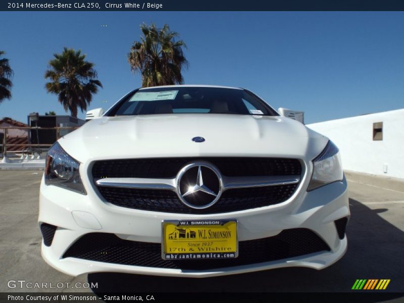 Cirrus White / Beige 2014 Mercedes-Benz CLA 250